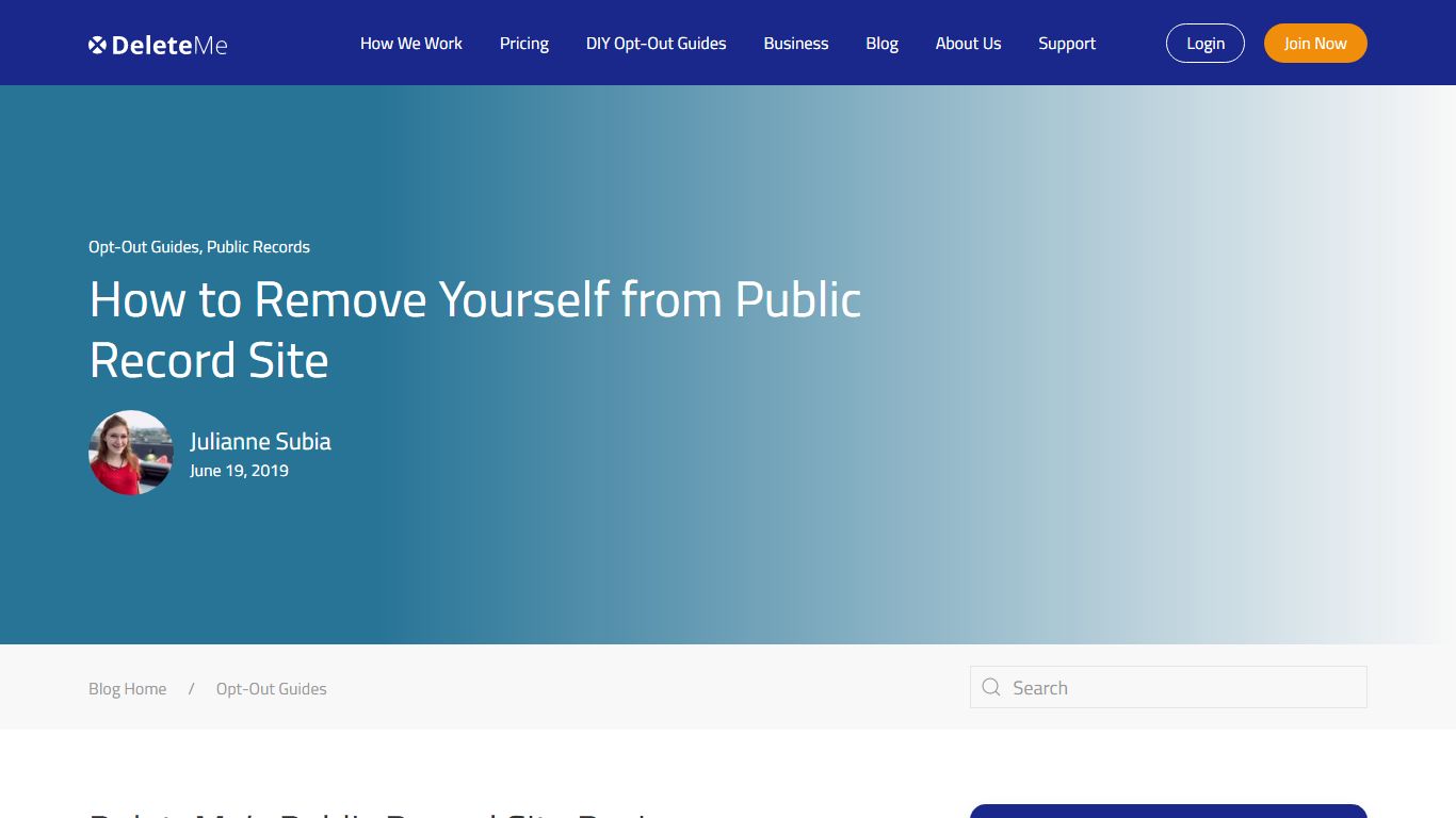 How to Remove Yourself from Public Record Site - DeleteMe Help
